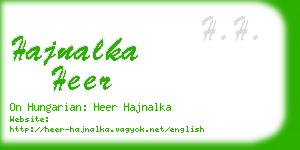 hajnalka heer business card